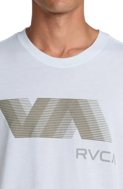Rvca Va Blur Performance Graphic T-shirt In White