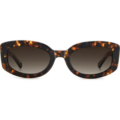 Kate Spade New York Ailey 53mm Gradient Rectangular Sunglasses In Brown