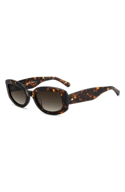 Kate Spade New York Ailey 53mm Gradient Rectangular Sunglasses In Brown