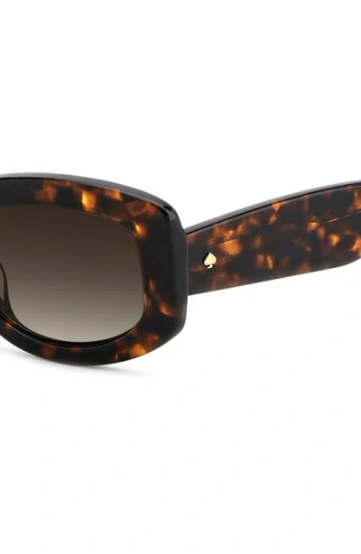 Kate Spade New York Ailey 53mm Gradient Rectangular Sunglasses In Brown