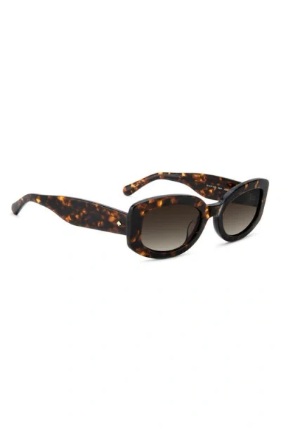 Kate Spade New York Ailey 53mm Gradient Rectangular Sunglasses In Brown