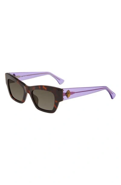 Kurt Geiger London 53mm Rectangular Sunglasses In Brown