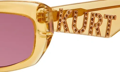 Kurt Geiger London 55mm Rectangular Sunglasses In Yellow