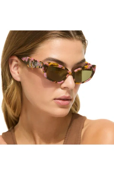 Kurt Geiger London 55mm Rectangular Sunglasses In Brown