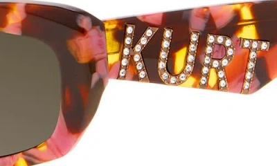 Kurt Geiger London 55mm Rectangular Sunglasses In Brown