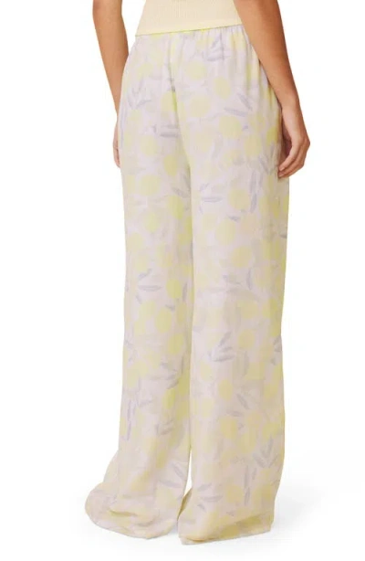 Splendid Lia Lemon Print Drawstring Pants In Multi