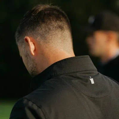 Castle Golf Performance Quarter Zip Pullover In Black