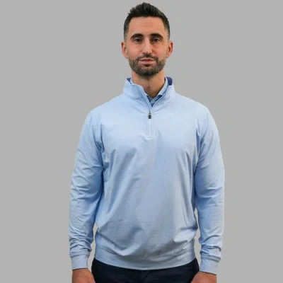 Castle Golf Performance Quarter Zip Pullover In Blue