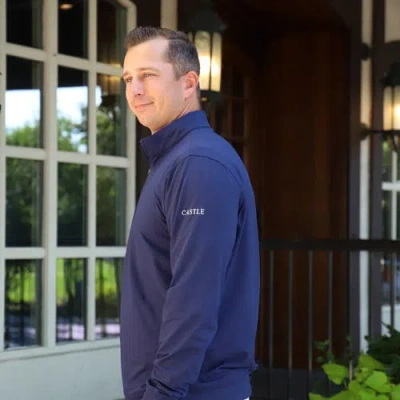 Castle Golf Performance Quarter Zip Pullover In Multi