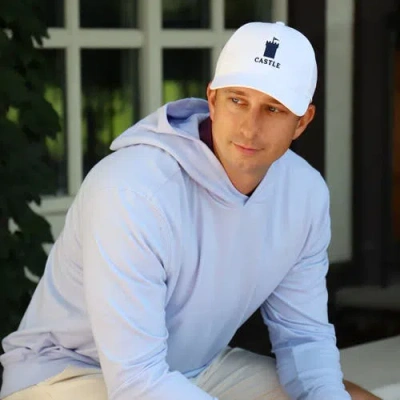 Castle Golf Performance Pullover Hoodie In Blue