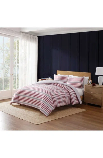Tommy Hilfiger Beach Stripe Print Comforter Set In Pink
