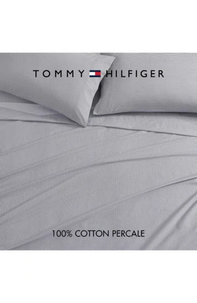 Tommy Hilfiger Ithaca Stripe Cotton Percale Sheet Set In Gray