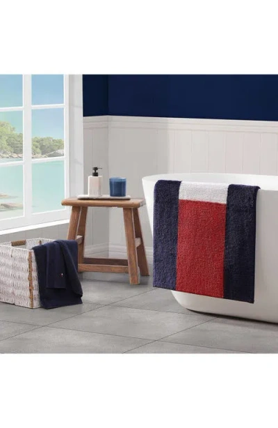 Tommy Hilfiger Flag Blue Bath Rug In Multi