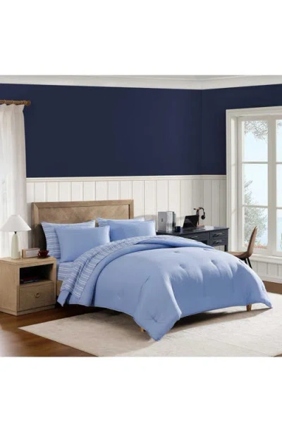 Tommy Hilfiger Core Solid Comforter & Shams Set In Blue