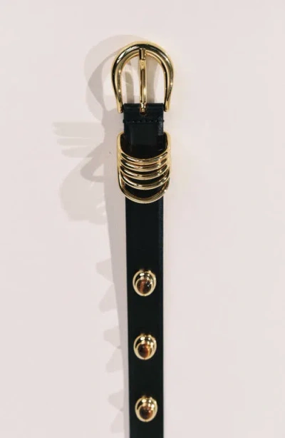 Dehanche Déhanche Hollyhock Stud Leather Belt In Black