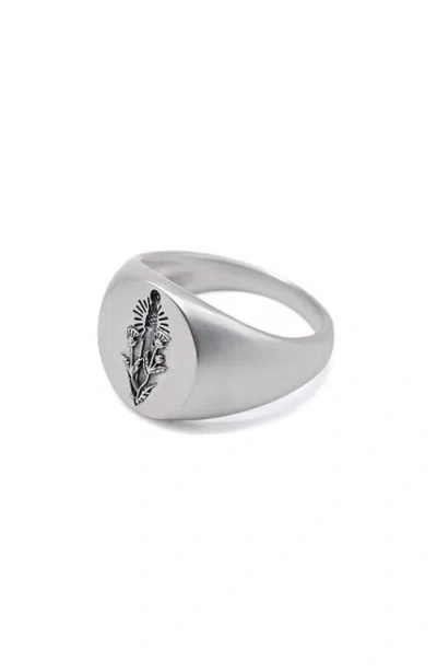 Serge Denimes Silver Ring In Metallic