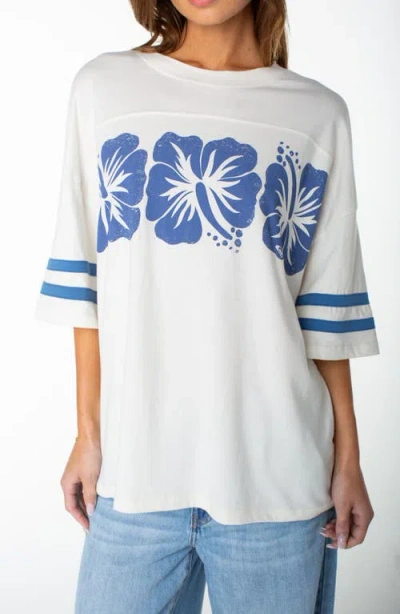 Roxy Game Day Oversize Graphic T-shirt In White