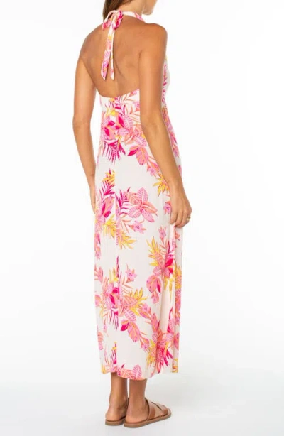Roxy Beach Day Floral Halter Maxi Dress In Blue