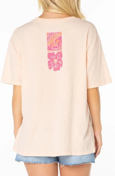 Roxy Beach Things Oversize Cotton Graphic T-shirt In Neutral