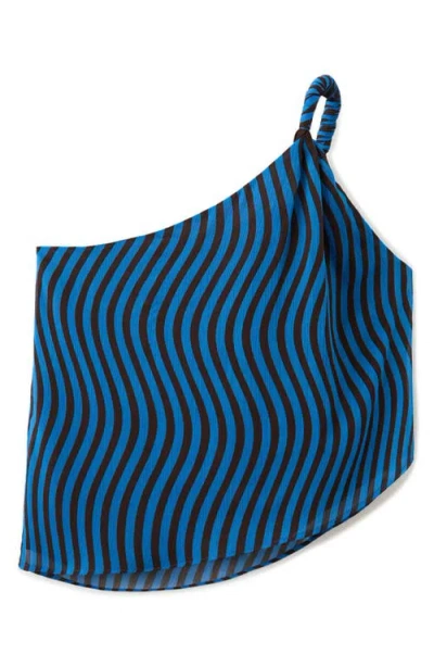Mango Teen Wavy Stripe Asymmetrical Shell In Multi