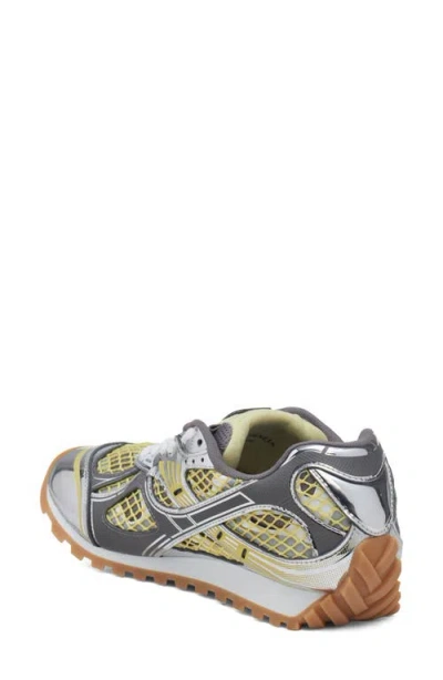Bottega Veneta Orbit Lace-up Technical Fishnet Sneakers In Multi