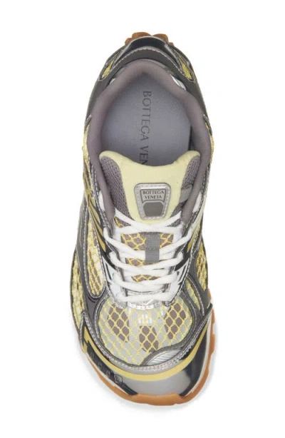 Bottega Veneta Orbit Lace-up Technical Fishnet Sneakers In Multi