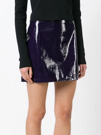 Shop Nina Ricci Mini A-line Skirt In Purple