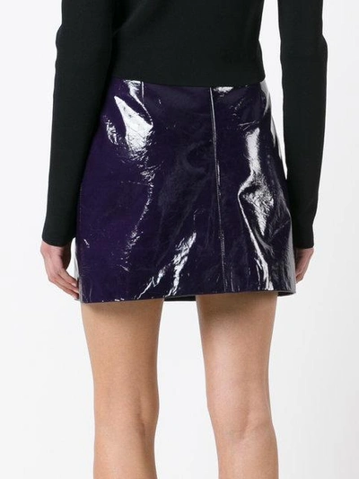 Shop Nina Ricci Mini A-line Skirt In Purple