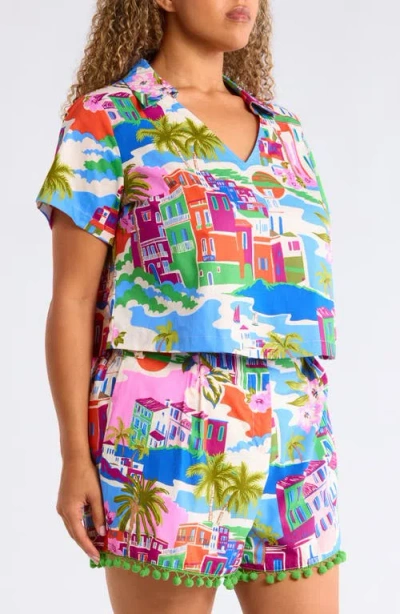 Sugarlips Rumi Collar Shirt In Multi