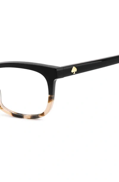 Kate Spade New York Bronwen 52mm Rectangular Optical Glasses In Black