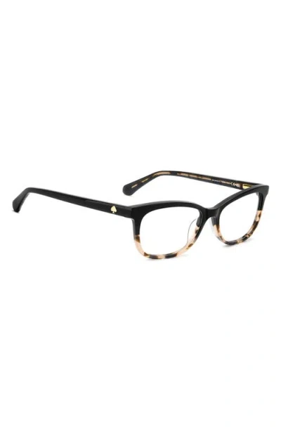 Kate Spade New York Bronwen 52mm Rectangular Optical Glasses In Black