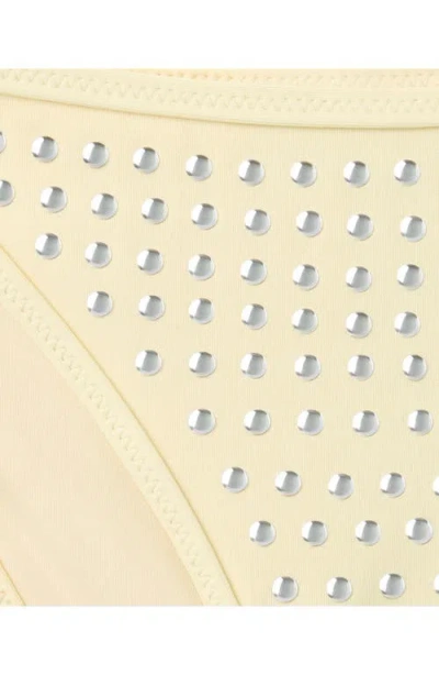 Mango Studded Bikini Bottoms In Yellow