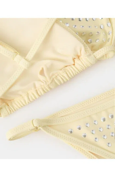 Mango Studded Bikini Bottoms In Yellow