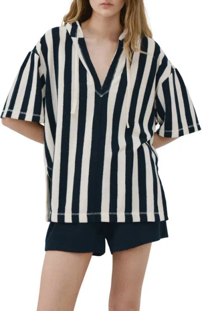Mango Striped Cotton Terry Sweatshirt In Multi