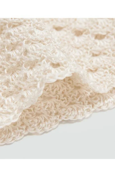 Mango Knit Beanie Hat In Neutral