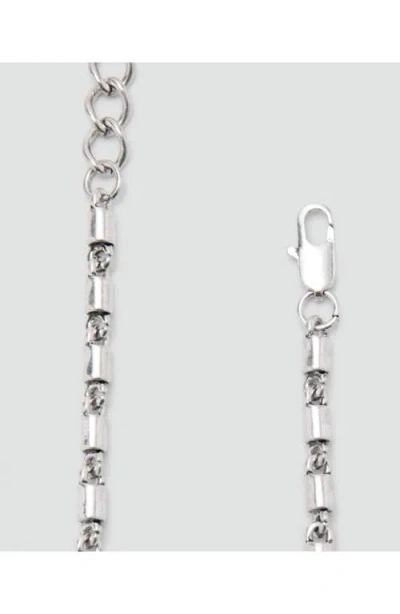 Mango Shell Detail Chain Belt In Silver