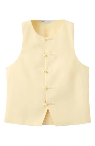 Mango Toggle Closure Vest In White