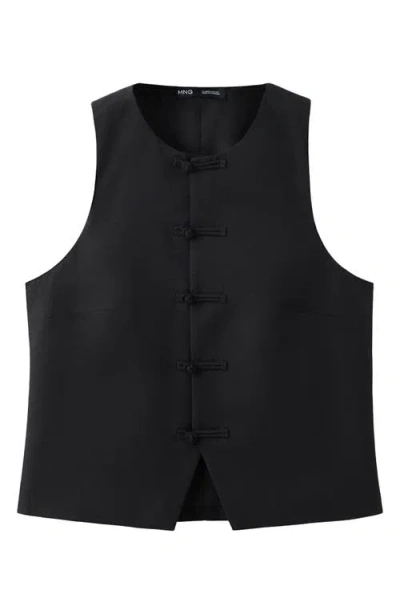 Mango Toggle Closure Vest In Black