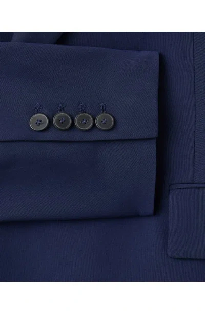 Mango Double Breasted Suit Blazer In Blue