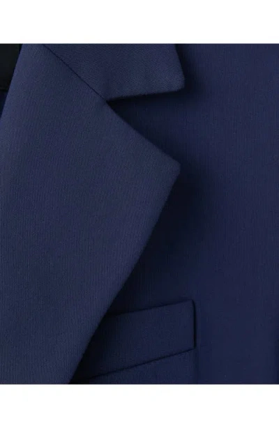 Mango Double Breasted Suit Blazer In Blue