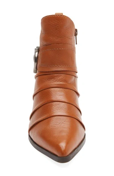 Bottero Pointed Toe Ankle Bootie In Brown