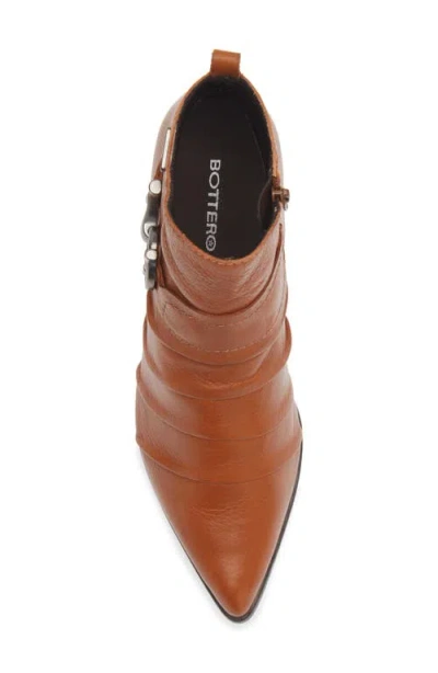Bottero Pointed Toe Ankle Bootie In Brown