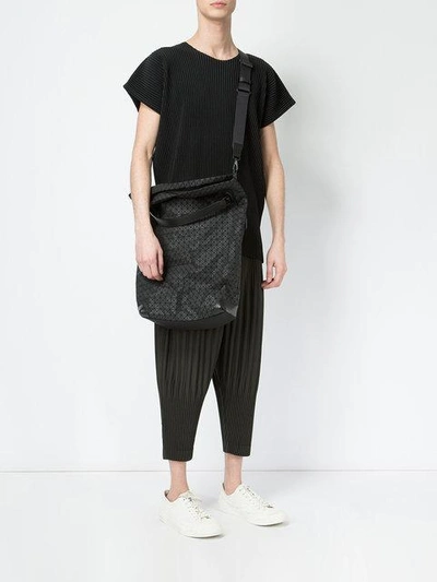 Shop Bao Bao Issey Miyake Geometric Design Crossbody Bag In Black
