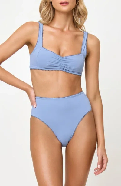 L*space Lspace Effie Bikini Top In Blue