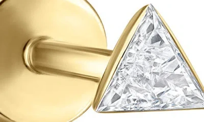 Maria Tash Diamond Triangle Single Stud Earring In Gold