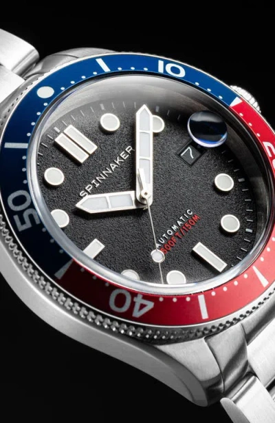 Spinnaker Black  Croft Mid Size Men's Japanese Automatic Elemental Watch In Metallic