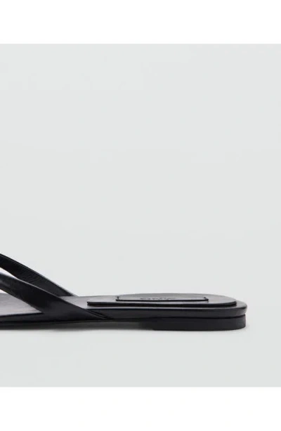 Mango Flip Flop In Black