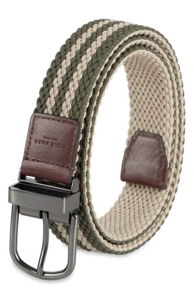 Cole Haan Reversible Stretch Web Belt In Brown
