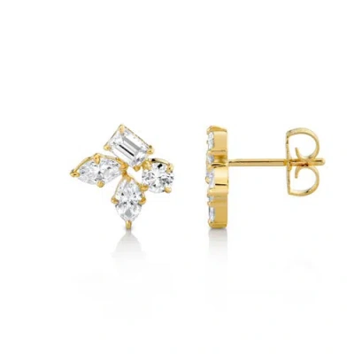 Michael M Montage Cluster Stud Earrings In Gold