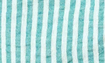 Marine Layer Isla Stripe Pull-on Seersucker Shorts In Blue